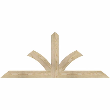 Ekena Millwork Richland Rough Sawn Timber Gable Bracket, Douglas Fir, 60"W x 25"H x 2"D x 4"F, 10/12 Pitch GBW060X25X0204RIC00RDF